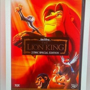 Disney The Lion King Special Edition DVD - Red and Orange Cover